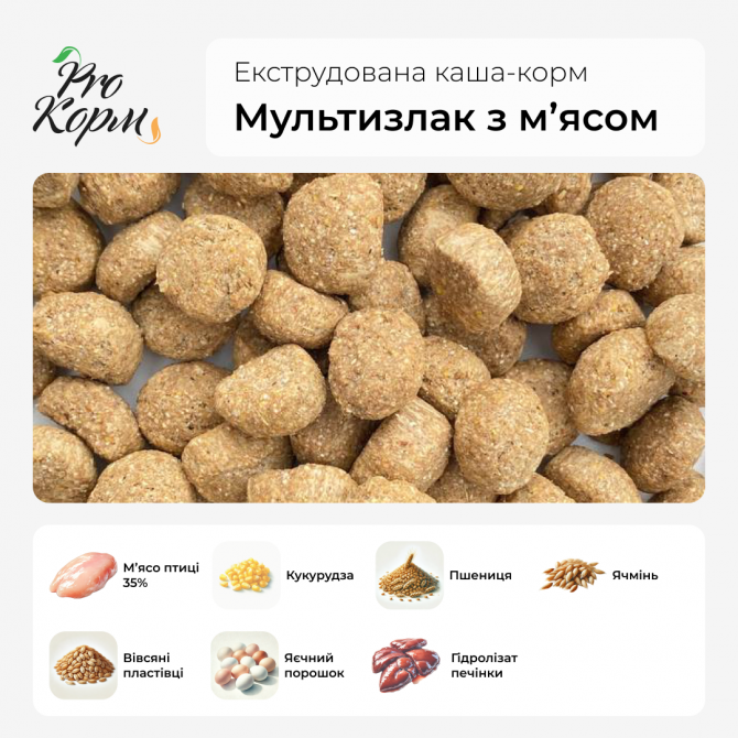 Экструдированный корм - каша для собак "мультизлак с мясом" Днепр - изображение 1