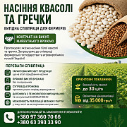 Насіння квасолі та гречки — вигідна співпраця для фермерів із м. Хмельницький
