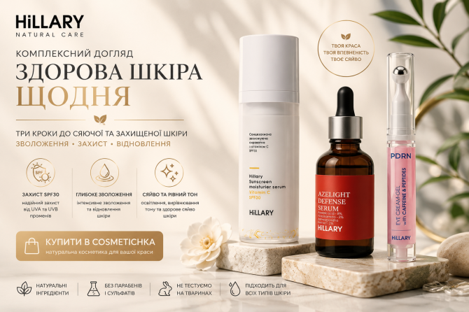 Набір для освітлення та захисту шкіри з вітаміном С і азелаїновою кислотою Hillary Azelaic & Vitamin Київ - зображення 1