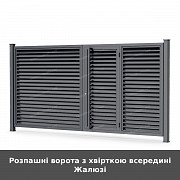 Розпашні ворота з хвірткою всередині Жалюзі из г. Луцк
