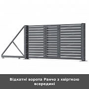 Відкатні ворота Ранчо з хвірткою всередині із м. Луцьк