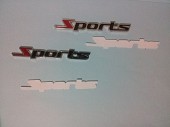 Наклейка на авто Металлическая Sports Тюнинг авто із м. Бориспіль