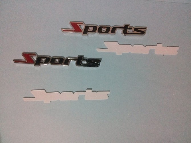 Наклейка на авто Металлическая Sports Тюнинг авто Бориспіль - зображення 1