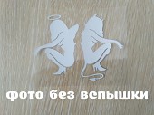 Наклейки на авто Чертенок и Ангелочек светоотражающая із м. Бориспіль