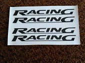 Наклейки на ручки Racing Черная , диски , дворники авто 4 штуки із м. Бориспіль