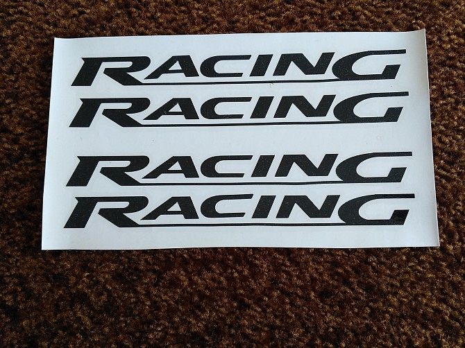 Наклейки на ручки Racing Черная , диски , дворники авто 4 штуки Борисполь - изображение 1