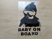 Наклейка на авто Ребенок в машине"baby on board" Черная из г. Борисполь
