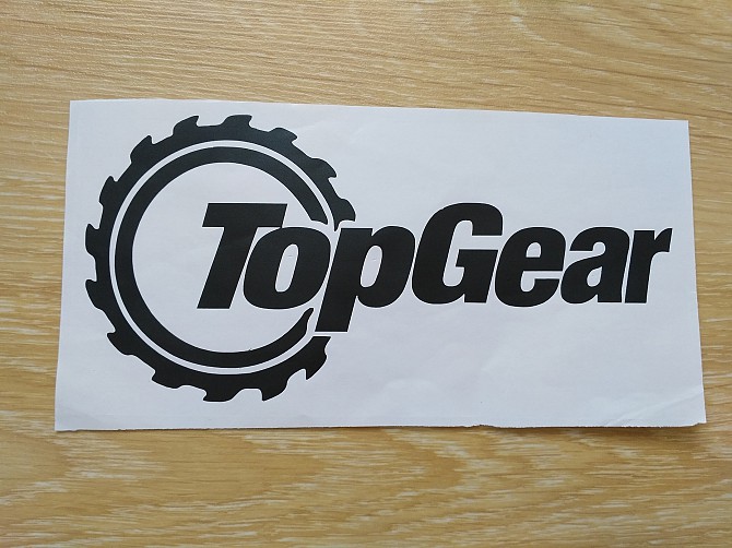 Наклейка на автомобиль Top Gear Черная Борисполь - изображение 1