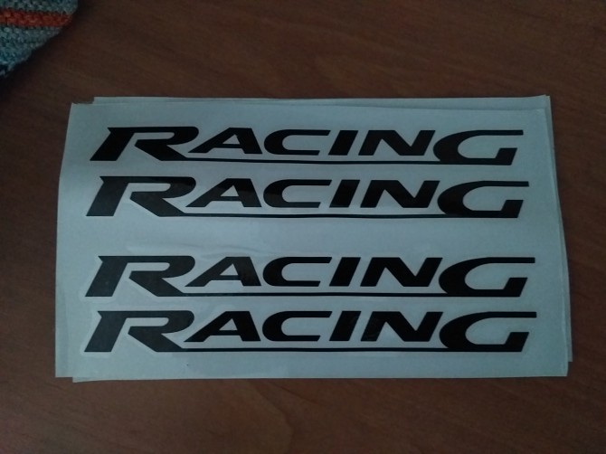 Наклейки на ручки Racing Черная 4 шт Борисполь - изображение 1