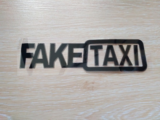 Наклейка на авто Faketaxi Черная Борисполь - изображение 1